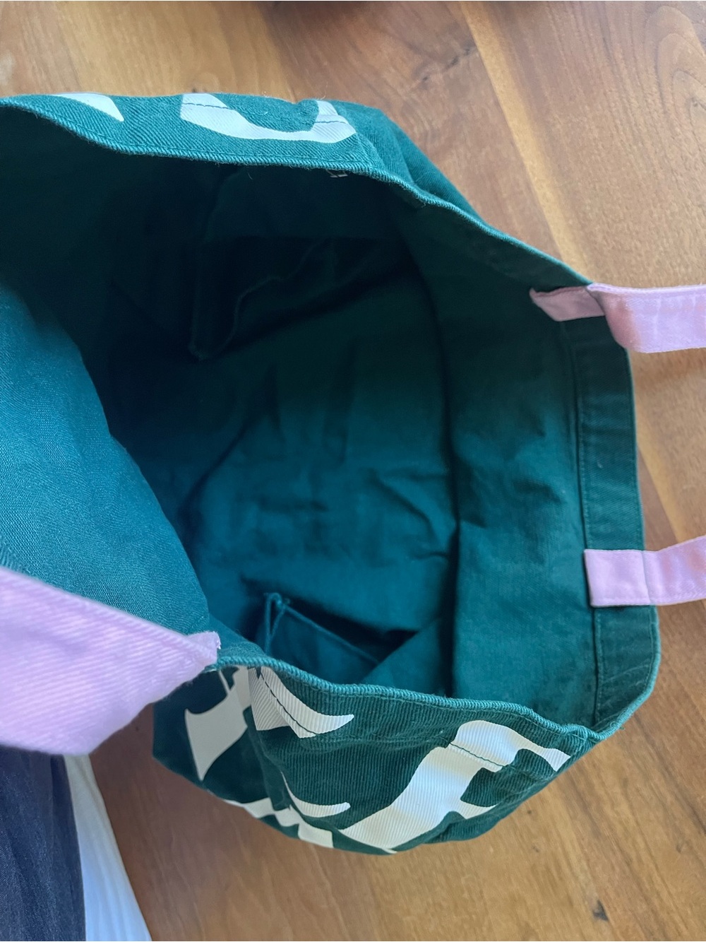 Gentlewoman Pink & Green Statement Tote Bag - Picture 6 of 9